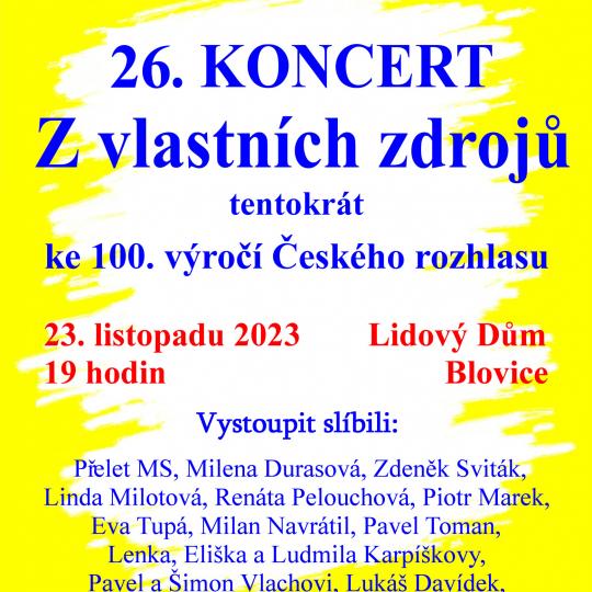 Plakát - Koncert z vlastních zdrojů