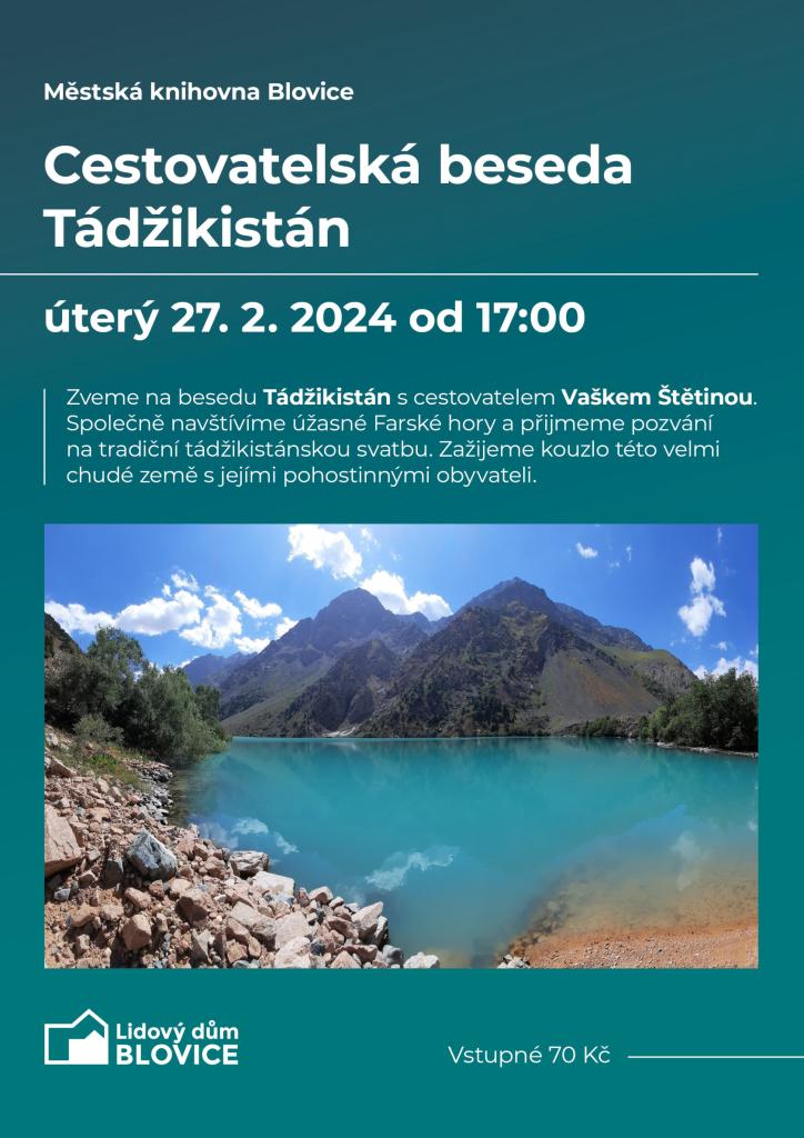 Cestovatelská beseda - Tádžikistán s cestovatelem Vaškem Štětinou